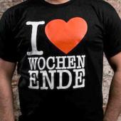 I <3 Wochenende Shirt - black S
