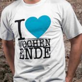 I <3 Wochenende Shirt - white L